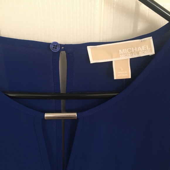 Michael Kors Women’s Royal Blue Bell Sleeve Blouse - Picture 4 of 4